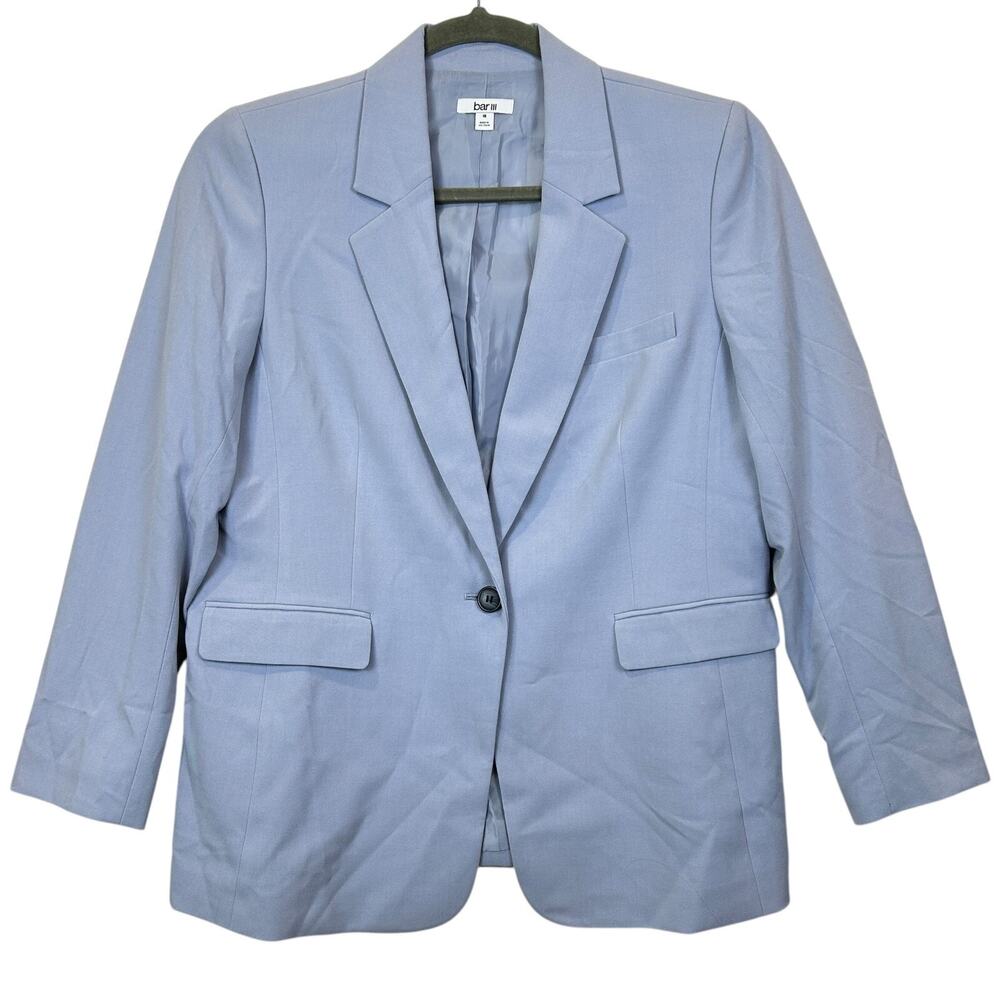 Bar lll Serendipity Single Breasted Blazer Moonstone Blue Women's 16 NWT